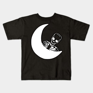 moon sceleton Kids T-Shirt